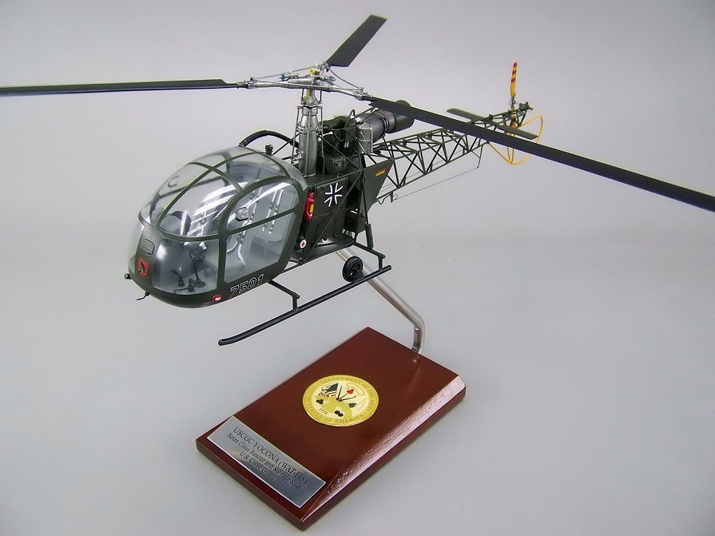 1/24 [SA313 ALOUETTEⅡ] ヘリコプター精密模型 木製ハンドメイド精密航空機模型、ウッドマンクラブ