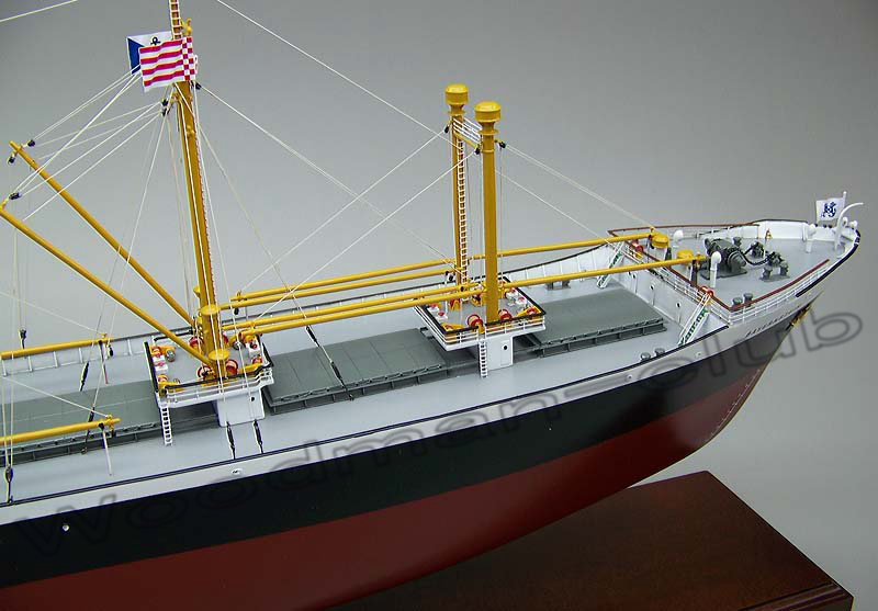 ドイツ貨客船 BAYERNSTEIN号 精密模型 ハンドメイド木製模型 展示模型 モデルシップ 精密船舶模型製作会社 ウッドマンクラブ