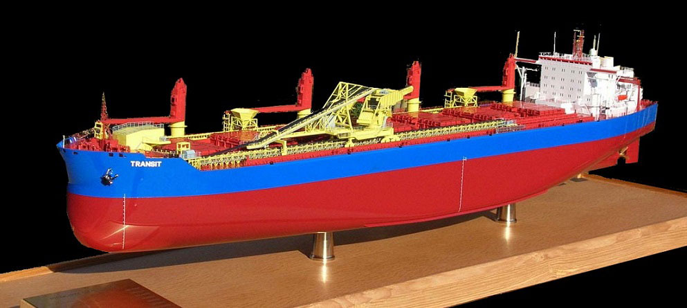 1/100 トランジット TRANSIT コンベア付バラ積み貨物船 FRP製精密模型 精密模型製作専門店 ウッドマンクラブ