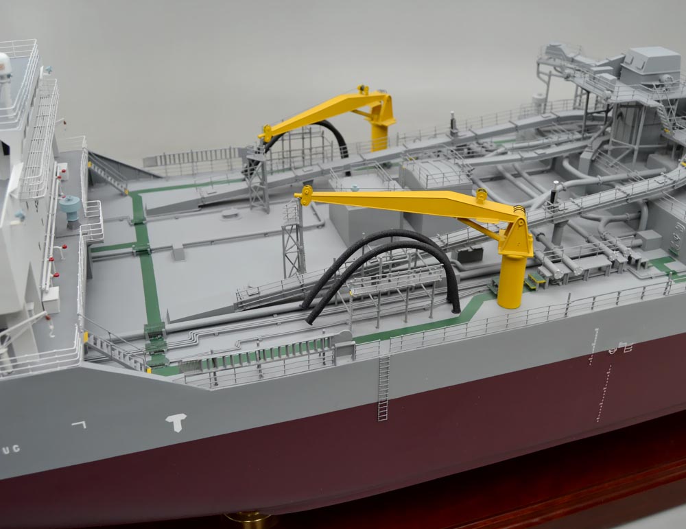 セメントタンカー 「KOTA PADANG」福岡造船 セメント製品運搬船 木製ハンドメイド精密船舶模型、ウッドマンクラブ