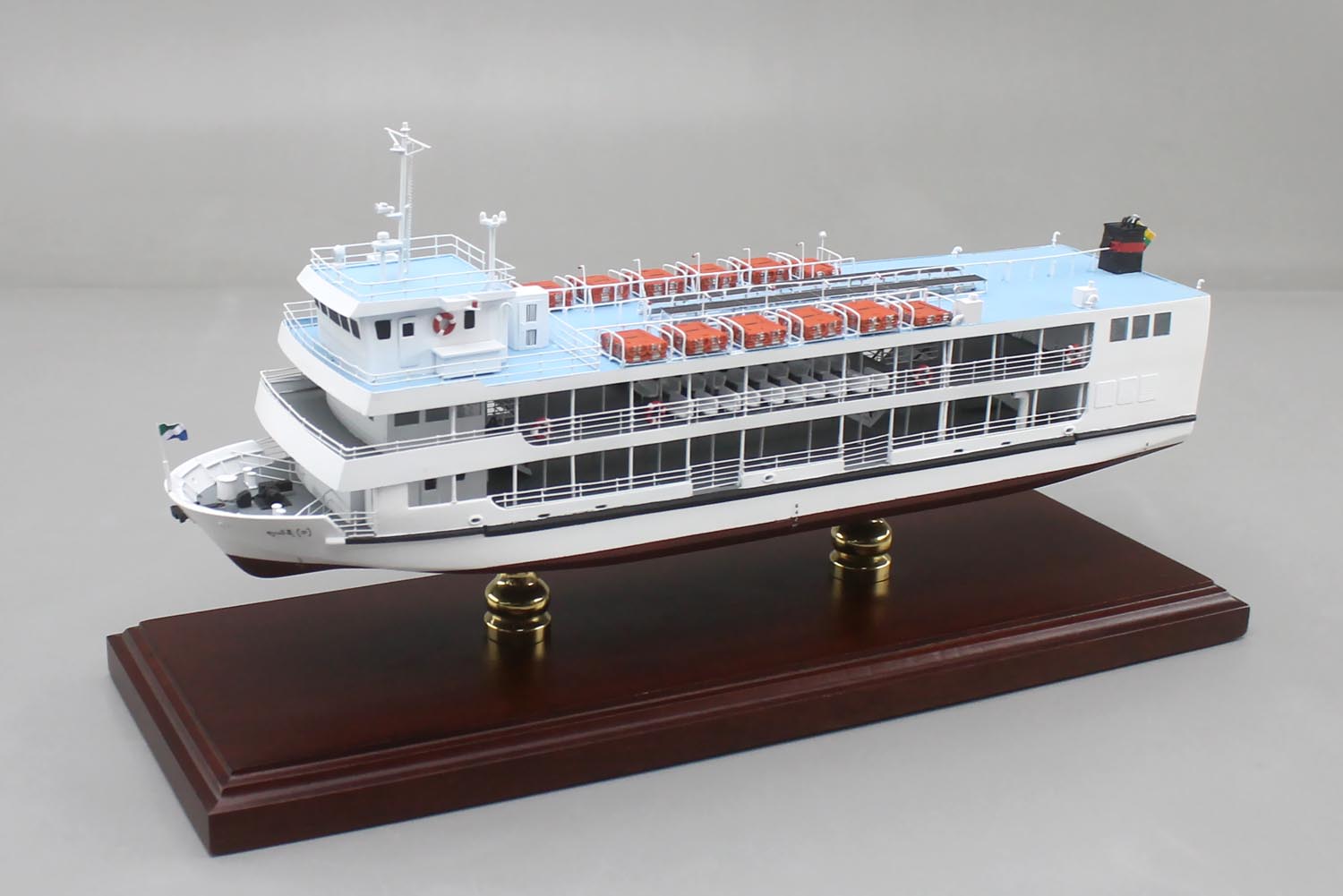 ミャンマー 渡航船 精密船舶模型 塗装済完成品、木製ハンドメイド船舶模型 ウッドマンクラブ
