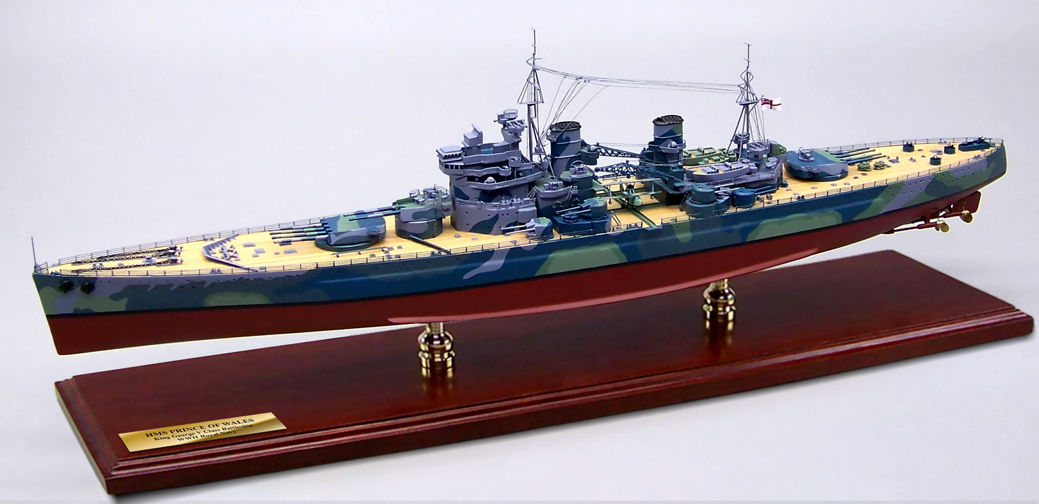 英国戦艦プリンス オブ ウェールズ(HMS PRINCE OF WALES)精密模型完成品塗装済、1/350,1/200,1/144,1/100,木製ハンドメイド艦船模型 ウッドマンクラブ