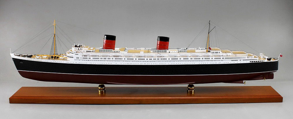 クイーン エリザベス　RMS QUEEN-ELIZABETH　精密船舶模型完成品製作専門店 ウッドマンクラブ