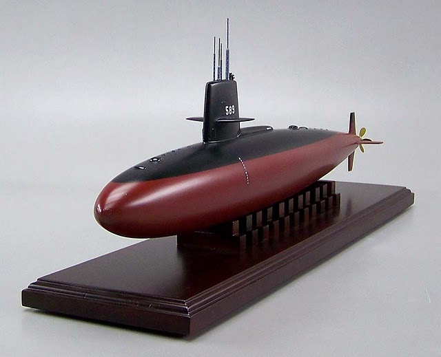 米国原子力潜水艦スコーピオン(USS SSN-589 SCORPION)精密模型完成品塗装済、1/350,1/200,1/144,1/100,木製ハンドメイド艦船模型 ウッドマンクラブ