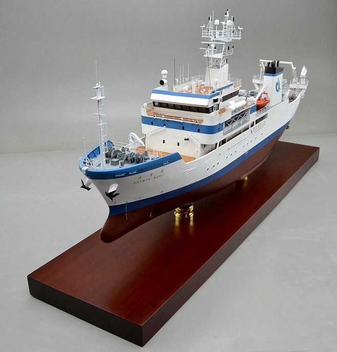 1/60 東京海洋大学様「神鷹丸」模型 木製ハンドメイド精密船舶模型製作会社、ウッドマンクラブ