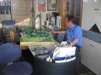 夏編・建設会社オフィス・神奈川県、Nゲージレイアウト 鉄道模型 nゲージジオラマ