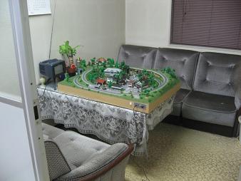 鉄道模型レイアウト夏編・印刷会社オフィス・広島県、Nゲージレイアウト 鉄道模型 nゲージジオラマ