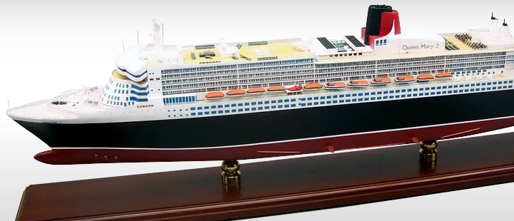 クイーンメリー２超精密模型完成品(QUEENMARY2) 船舶模型会社 展示用模型　製作専門会社 ウッドマンクラブ