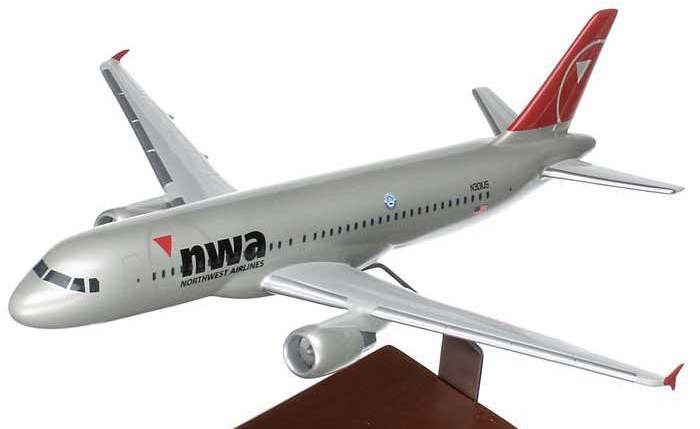 エアバスA320-200 ノースウェスト航空・AIRBUS-A320-200 ノースウェスト航空超精密模型完成品台座付