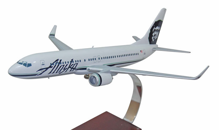 ボーイング737-800 アラスカ航空・BOEING-737-800 アラスカ航空超精密模型完成品台座付