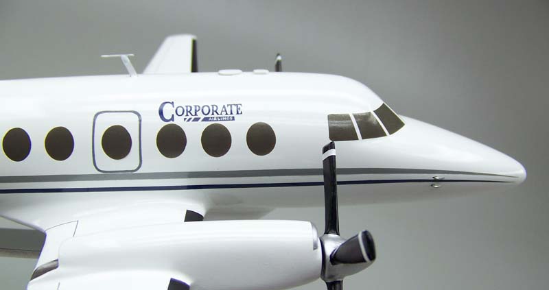 BAe JETSTREAM 31 ジェットストリーム31 小型プロペラ旅客機 精密模型完成品,ギアアップ　操縦席・客席窓=ペイント仕様 ハンドメイド木製ソリッドモデル、ウッドマンクラブ
