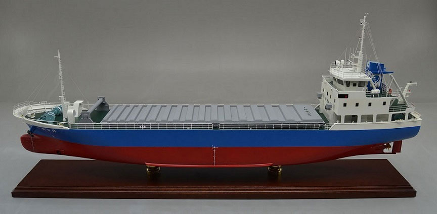 1/60 三萬吉8 内航バラ積み貨物船 木製精密模型 精密模型製作専門店 ウッドマンクラブ