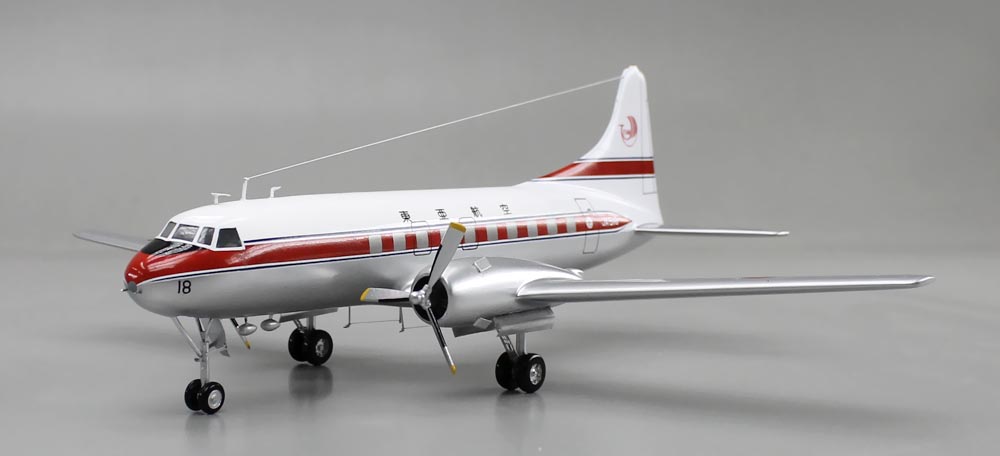 コンベア240東亜航空仕様精密旅客機模型完成品塗装済、1/72 CONVAIR-CV-240,JA5118,木製ハンドメイド、ウッドマンクラブ