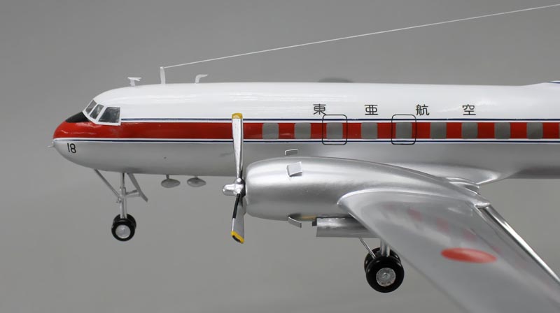 コンベア240(CV240) TWA 東亜航空塗装仕様 精密模型完成品,ギアダウン　操縦席・客席窓=アクリル透明仕様 ハンドメイド木製ソリッドモデル、ウッドマンクラブ