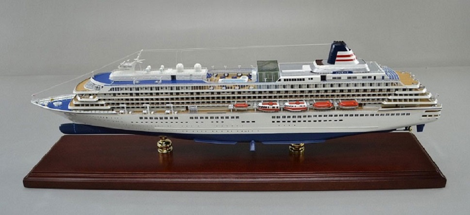 1/350 飛鳥Ⅱ(郵船クルーズ株式会社) クルーズ客船 (Cruise liner) 木製,精密船舶模型製作販売専門店,ウッドマンクラブ