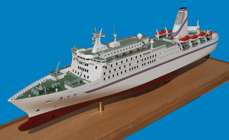 1/350 蘇州號 (SU ZHOU HAO クルーズ客船 (Cruise liner) 大阪-上海 FRP製,精密船舶模型製作販売専門店,ウッドマンクラブ