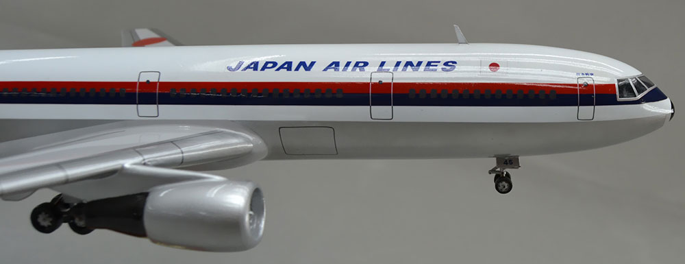 マクドネル・ダグラスDC-10-40、日本航空、JAL精密塗装済完成模型、3発ジェット旅客機、木製ハンドメイド航空機模型 ウッドマンクラブ