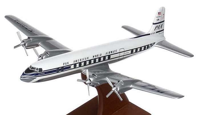 ダグラスDC7C パンアメリカン航空・Douglas-ダグラスDC7C パンアメリカン航空超精密模型完成品台座付