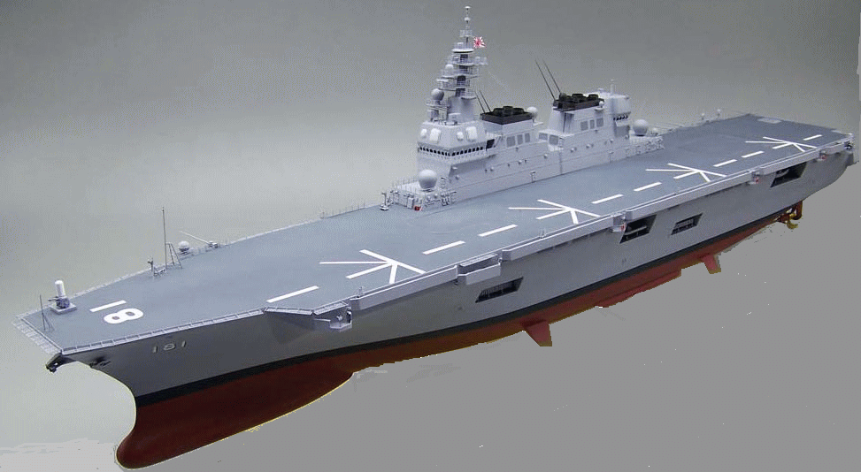 海上自衛隊ひゅうが型護衛艦 DDH-181「ひゅうが」Hyuga-class helicopter destroyer ヘリコプター搭載護衛艦 精密艦船模型完成品台座付の製作と通販専門店 木製ハンドメイド艦船模型 ウッドマンクラブ