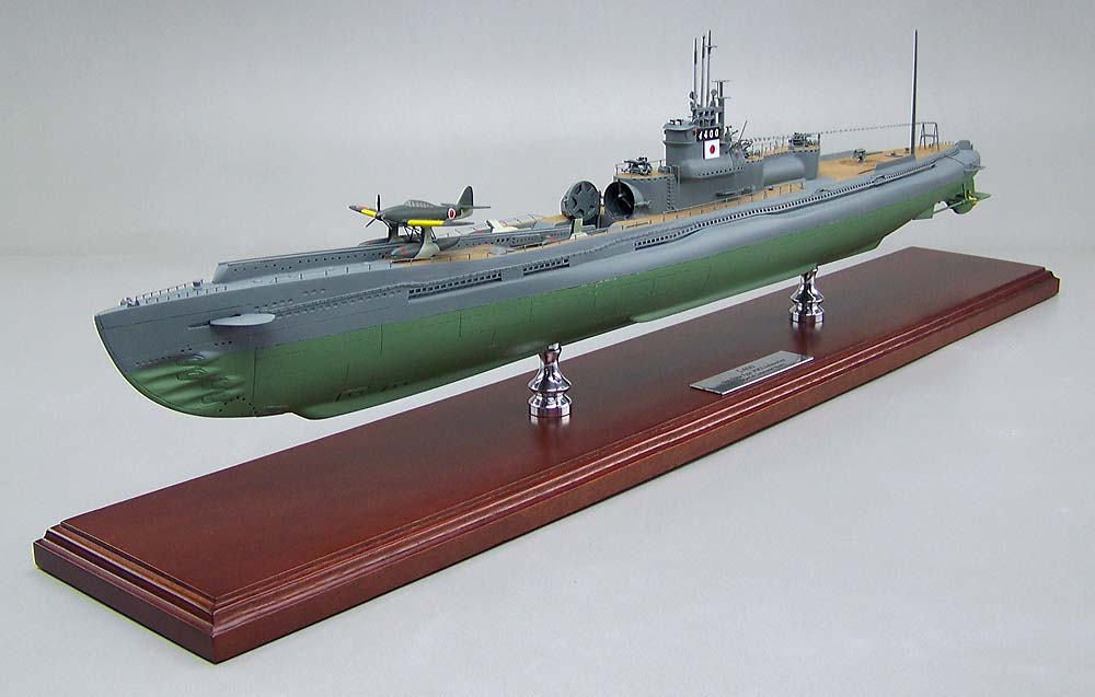 潜水艦イ400超精密模型完成品、1/350潜水艦イ400,1/200潜水艦イ400,1/144潜水艦イ400,1/100潜水艦イ400、木製ハンドメイド、精密艦船模型完成品台座付の製作と通販専門店 ウッドマンクラブ