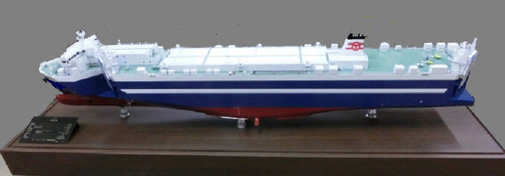 1/150 自動車運搬船 Roll-on/Roll-off Ship 海王丸 オーシャントランス FRP製精密模型 精密模型製作専門店 ウッドマンクラブ