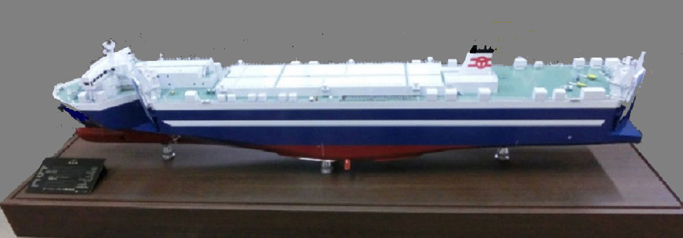 1/150 自動車運搬船 Roll-on/Roll-off Ship 海王丸 オーシャントランス FRP製精密モデルシップ 精密展示模型/モデルシップ制作専門店 ウッドマンクラブ