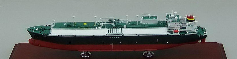 1/400 LNG運搬船 LNG-Ship ソナンゴル サンビザンガ(SONANGOL-SAMBIZANGA) 木製精密模型 精密模型製作専門店 ウッドマンクラブ