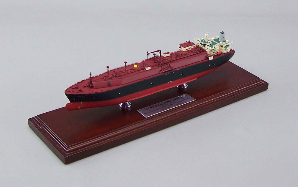 1/400 LNG運搬船 LNG-Ship ソナンゴル サンビザンガ(SONANGOL-SAMBIZANGA) 木製精密模型 精密模型製作専門店 ウッドマンクラブ