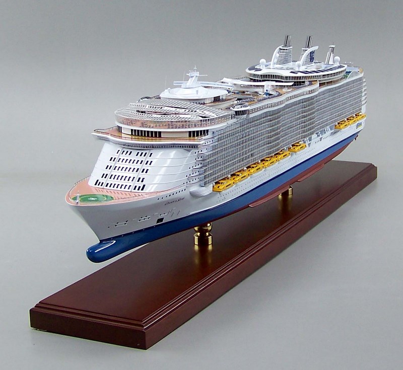 オアシス オブ ザ シーズ Oasis of the Seas 精密模型完成品 1/350、1/200、1/144 大型木製ハンドメイド客船モデル 完成品台座付き