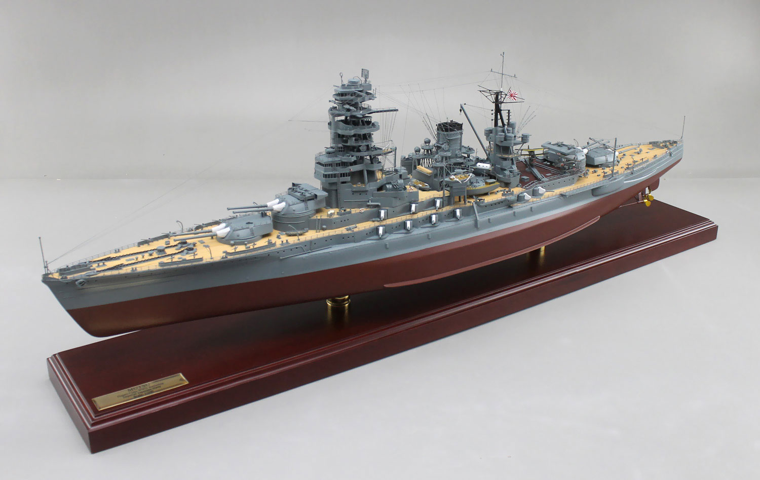 戦艦陸奥超精密模型完成品、1/350戦艦陸奥,1/200戦艦陸奥,1/144戦艦陸奥,1/100戦艦陸奥、木製ハンドメイド、精密艦船模型完成品台座付の製作と通販専門店 ウッドマンクラブ