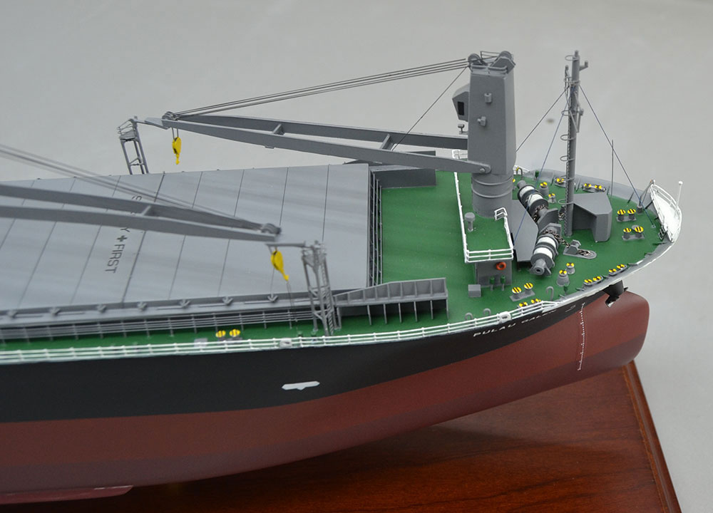 1/200 MV-PULAU-GALEN バラ積み貨物運搬船精密模型 木製ハンドメイド 展示模型 モデルシップ 精密船舶模型製作会社 ウッドマンクラブ