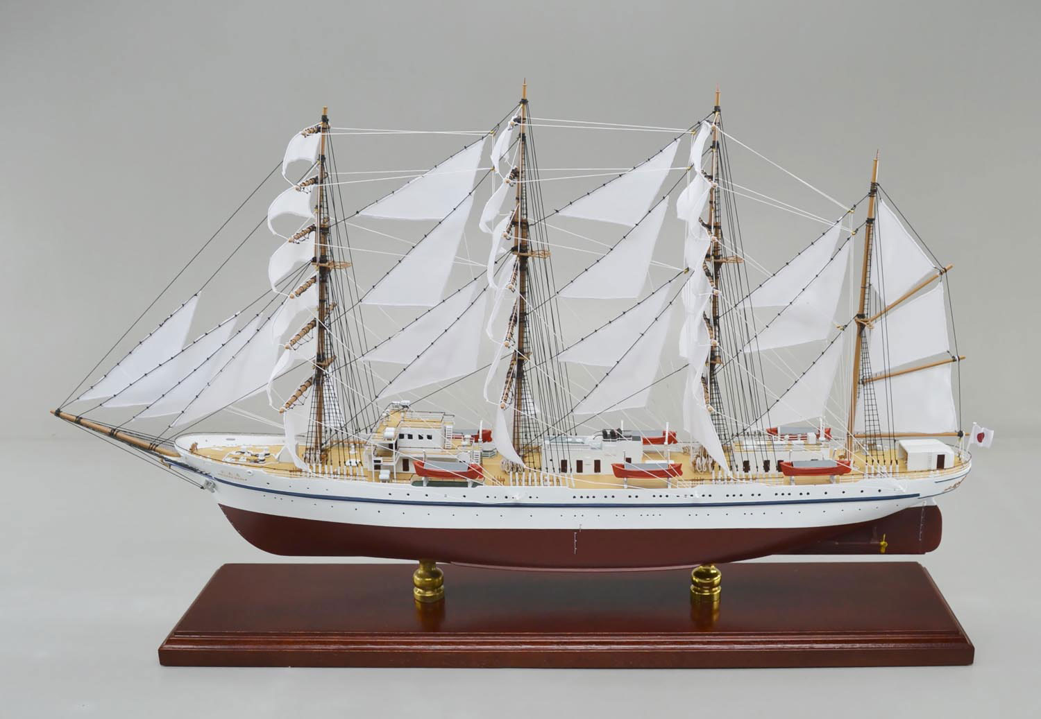 ショータイム Yahoo 店ウッディジョー 1 組立キット 大型木製帆船模型 80 日本丸