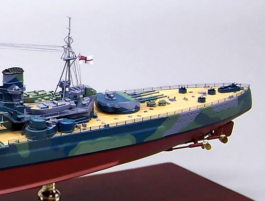 1/350 イギリス海軍戦艦プリンス オブ ウェールズ(HMS PRINCE OF WALES)精密模型完成品塗装済、英国海軍木製ハンドメイド精密艦船模型 ウッドマンクラブ