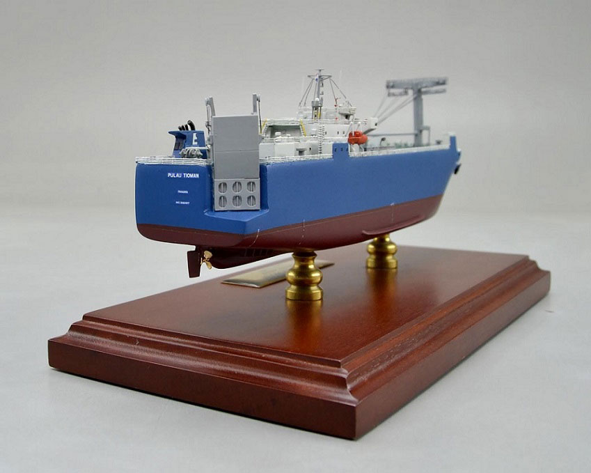1/400 自動車運搬船 Roll-on/Roll-off Ship プラウ ティオマン(PULAU TIOMAN) 木製精密模型 モデルシップ制作,展示模型,製作専門店,精密船舶模型完成品,ウッドマンクラブ