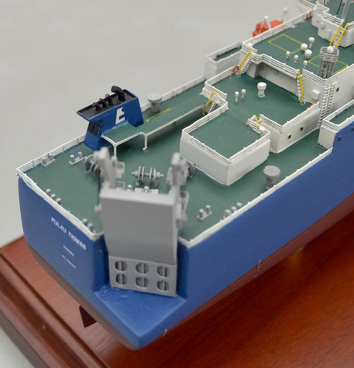 1/400 自動車運搬船 Roll-on/Roll-off Ship プラウ ティオマン(PULAU TIOMAN)  木製精密模型 モデルシップ制作,展示模型,製作専門店,精密船舶模型完成品,ウッドマンクラブ