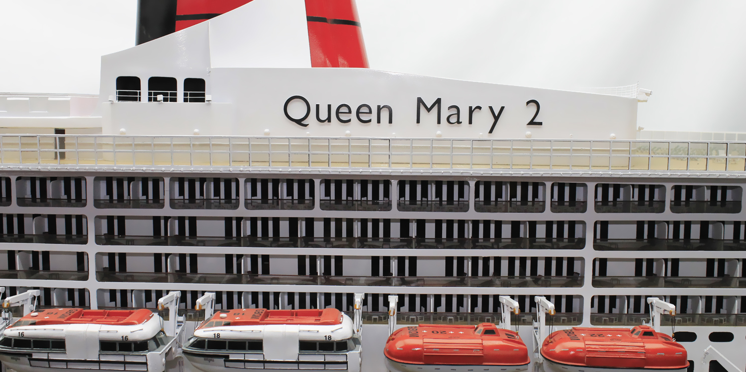 クイーンメリー２「QUEENMARY2」超精密模型完成品 1/350 1/200 1/144 1/100「クイーンメリー２」精密大型客船模型完成品台座付,精密模型製作と販売専門店ウッドンマンクラブ