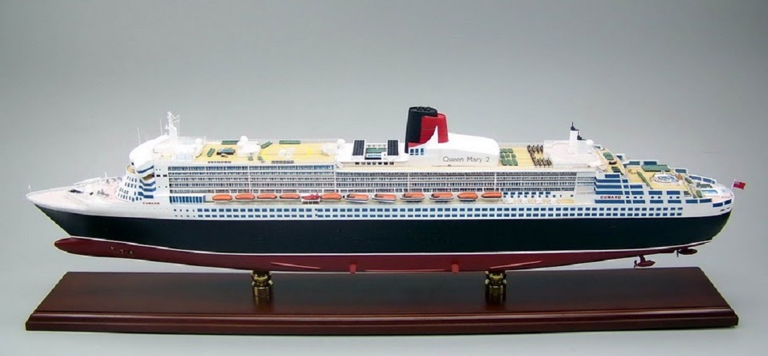 クイーンメリー２「QUEENMARY2」超精密模型完成品 1/350 1/200 1/144 1/100「クイーンメリー２」精密大型客船模型完成品台座付,精密模型製作と販売専門店ウッドンマンクラブ