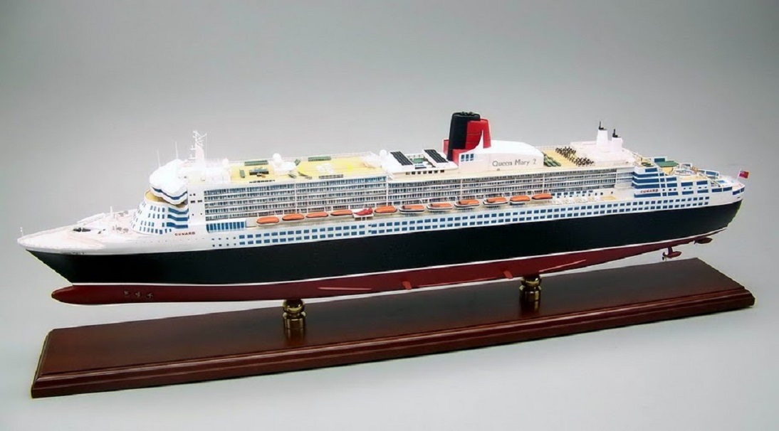 クイーンメリー２「QUEENMARY2」超精密模型完成品 1/350 1/200 1/144 1/100「クイーンメリー２」精密大型客船模型完成品台座付,精密模型製作と販売専門店ウッドンマンクラブ