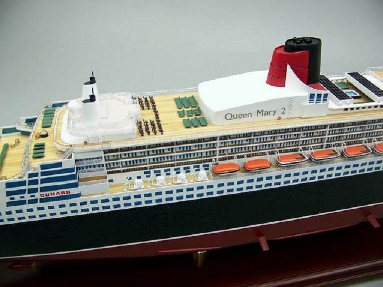 クイーンメリー２「QUEENMARY2」超精密模型完成品 1/350 1/200 1/144 1/100「クイーンメリー２」精密大型客船模型完成品台座付,精密模型製作と販売専門店ウッドンマンクラブ