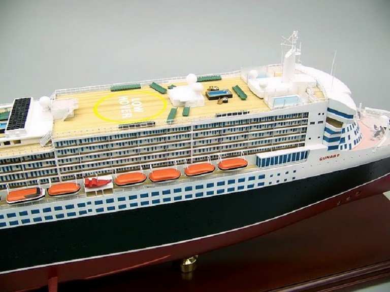 クイーンメリー２「QUEENMARY2」超精密模型完成品 1/350 1/200 1/144 1/100「クイーンメリー２」精密大型客船模型完成品台座付,精密模型製作と販売専門店ウッドンマンクラブ