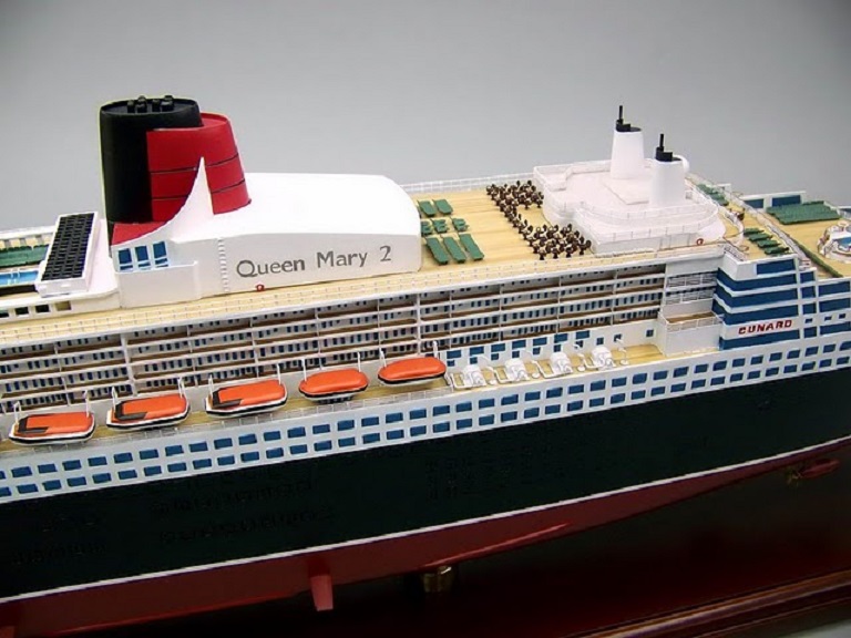 クイーンメリー２「QUEENMARY2」超精密模型完成品 1/350 1/200 1/144 1/100「クイーンメリー２」精密大型客船模型完成品台座付,精密模型製作と販売専門店ウッドンマンクラブ