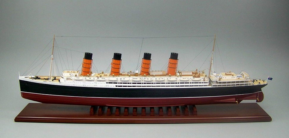 1/350 ルシタニア LUSITANIA RMS (Royal Mail Ship) 木製ハンドメイド,精密船舶模型製作販売専門店,ウッドマンクラブ