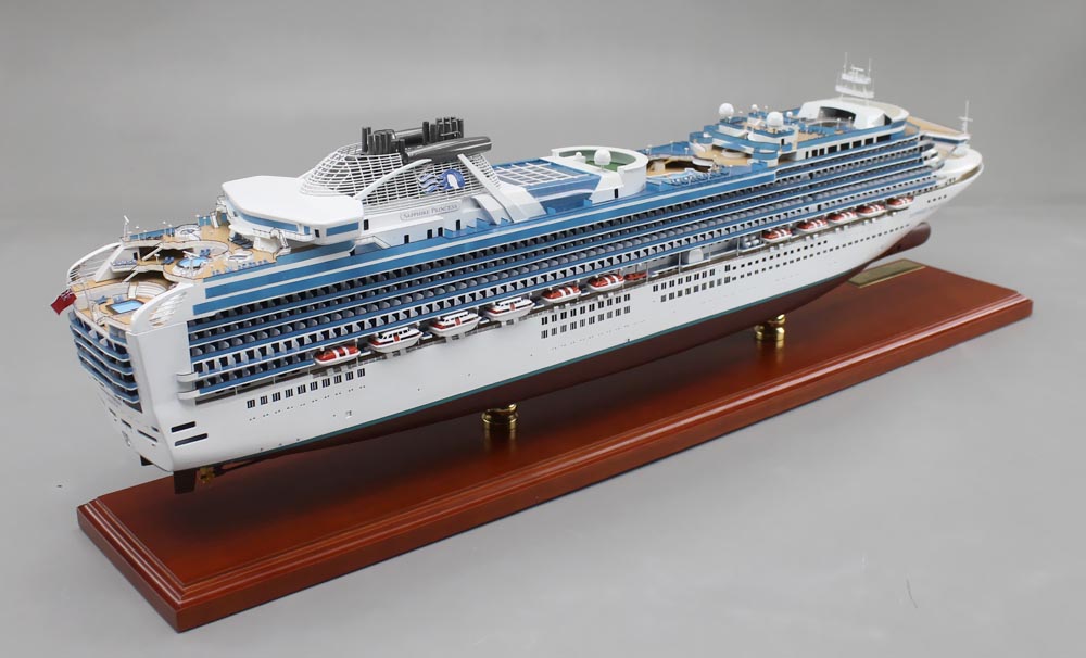 サファイアプリンセス(SAPPHIRE PRINCESS)超精密模型完成品 1/350、1/200、1/144 大型木製ハンドメイド客船モデル完成品台座付き ウッドアｍンクラブ