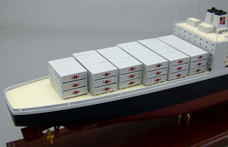 □大型コンテナ船超精密船舶模型完成品 1/350コンテナ船 1/200コンテナ 