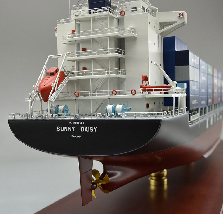 伯方造船株式会社様 1 150 Sunny Canna コンテナ運搬船 精密模型 精密船舶模型完成品の製作専門店 ウッドマンクラブ