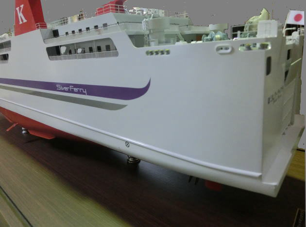 シルバーティアラ 川崎近海フェリー株式会社 大型フェリー 1/100 内海造船瀬戸田造船所 FRP製精密模型完成品 精密船舶模型製作/販売、ウッドマンクラブ