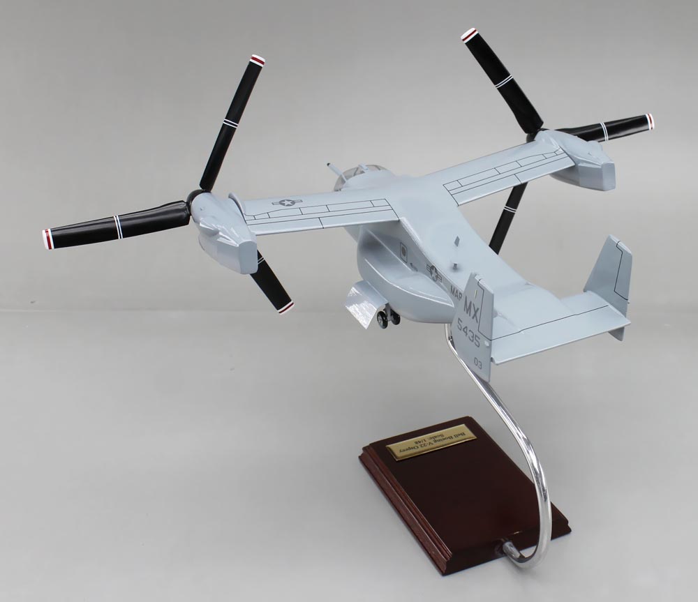 オスプレイ（OSPREY-V-22)完成模型 飛行・ヘリモード変換可能仕様 米海兵隊 空軍機 木製ソリッドモデル 1/48 1/72精密模型