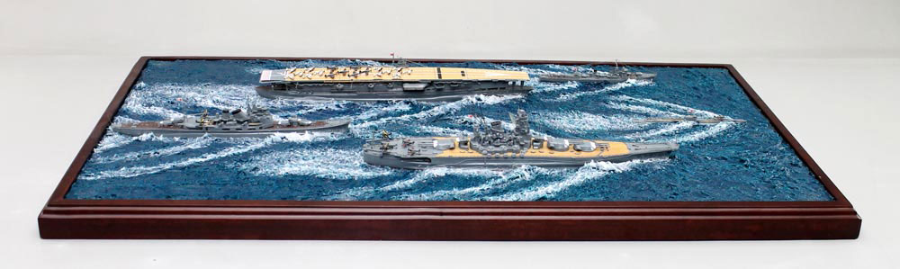 1/700 戦艦大和・重巡高雄・空母赤城・駆逐艦雪風・潜水艦イ-19各精密艦船模型を洋上ジオラマで再現・精密模型完成品の製作と通販専門店 ウッドマンクラブ