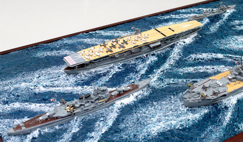 1/700 戦艦大和・重巡高雄・空母赤城・駆逐艦雪風・潜水艦イ-19各精密艦船模型を洋上ジオラマで再現・精密模型完成品の製作と通販専門店 ウッドマンクラブ