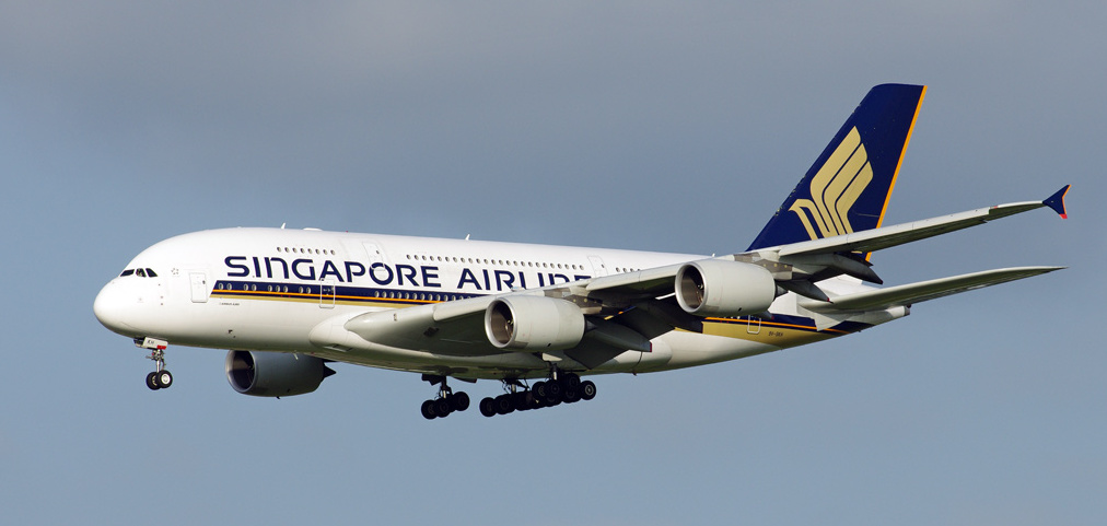 エアバス A380 シンガポール航空 AIRBUS380 木製ハンドメイド精密航空機模型